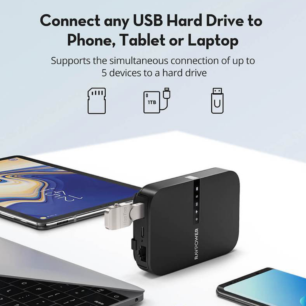 [NEW ARRIVAL] - RAVPower Filehub AC750 Wireless Travel Router (2019)