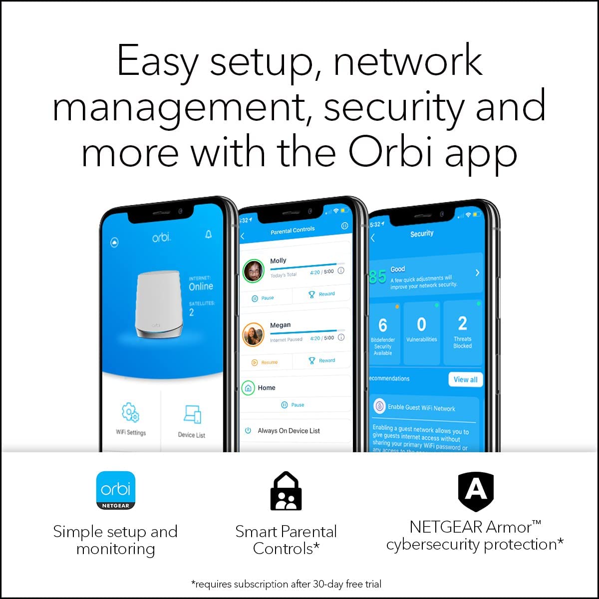 Orbi Mesh WiFi 6 System AX4200 (RBK753) - view 7