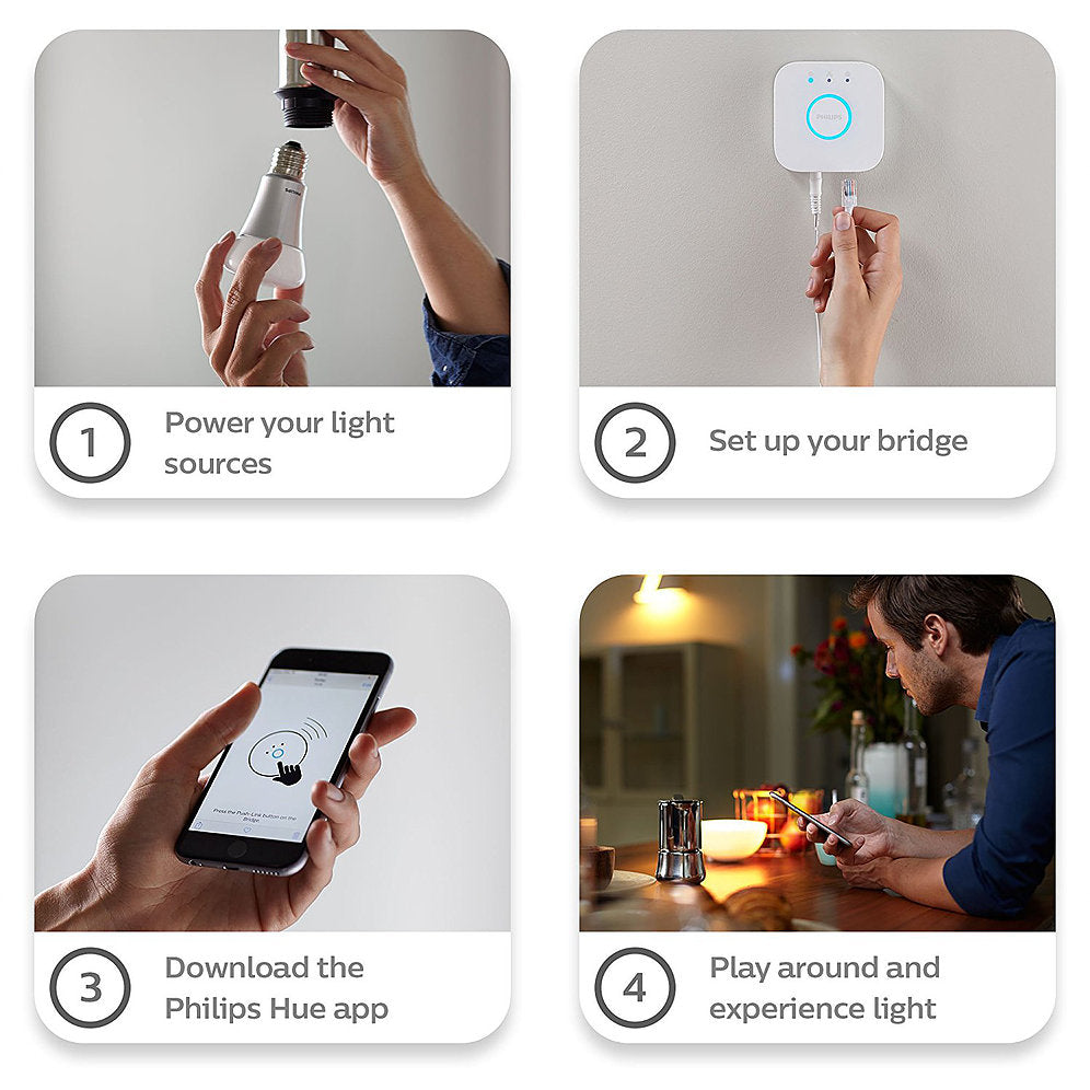 Philips Hue White and Color Ambiance A19 Starter Kit - view 4